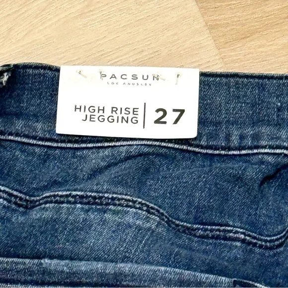 PACSUN Virgil High Waisted Jeggings Medium Wash Jeans NWT Sz 27 - Picture 13 of 16